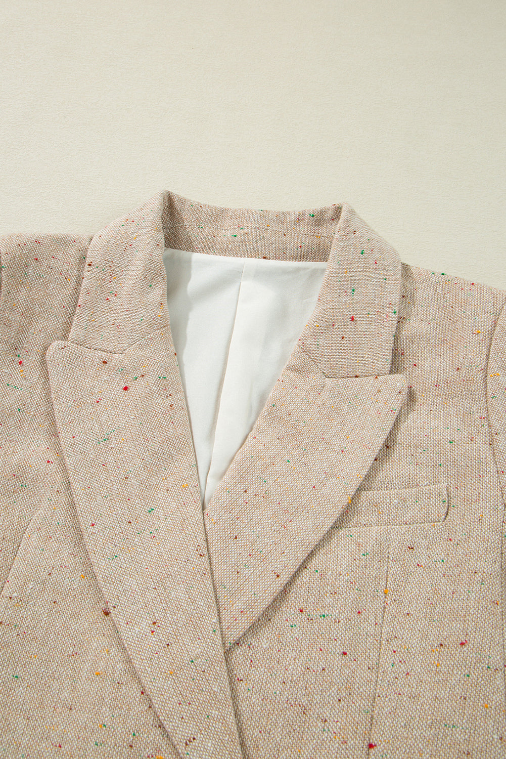 Single Breasted Elegant Suit Jacket | Oatmeal