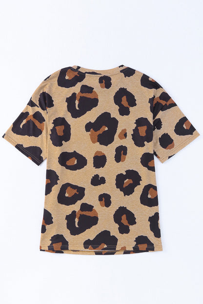 Texas Rope Bowknot Print Oversized T Shirt | Leopard