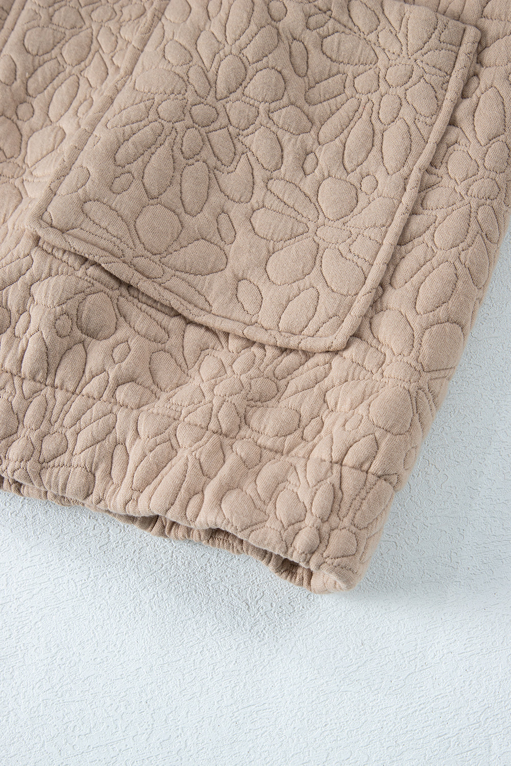 Floral Quilted Jacket | Light French Beige