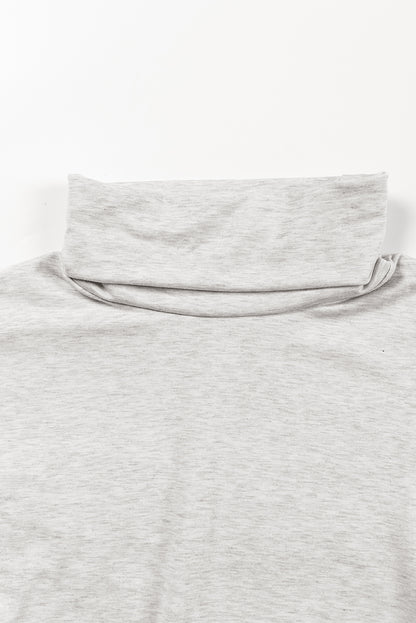 Cowl Neck Shift Tunic Top | Gray