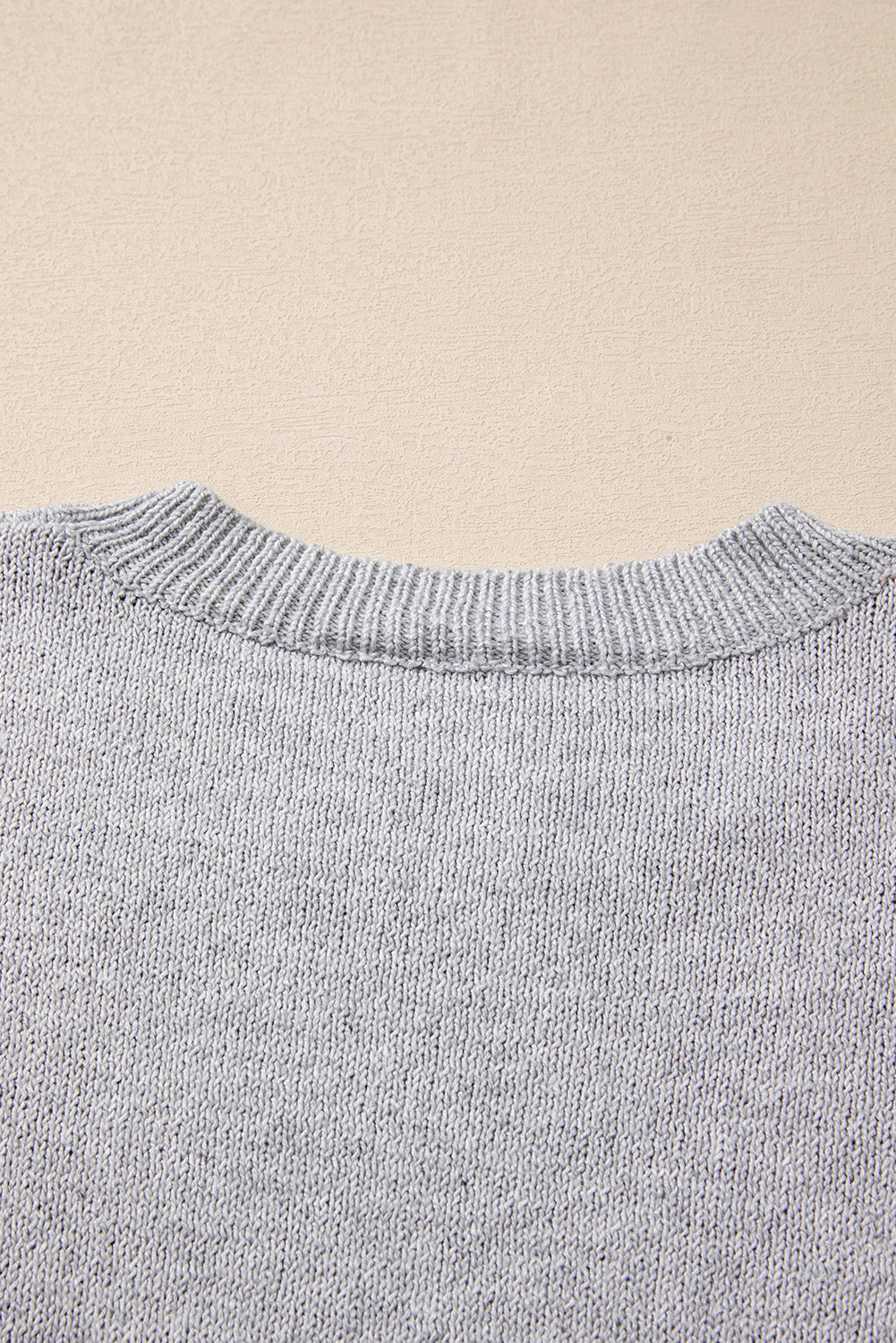 Star Pattern Drop Shoulder Sweater | Gray