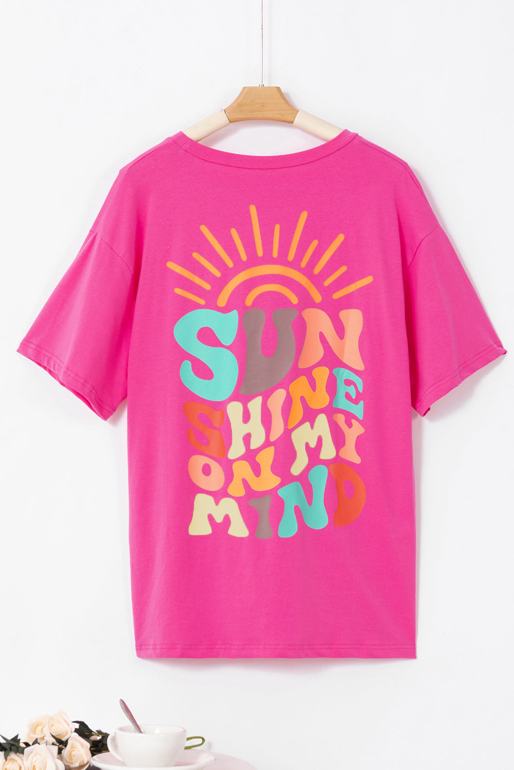 Sunshine On My Mind Graphic Tee | Bright Pink