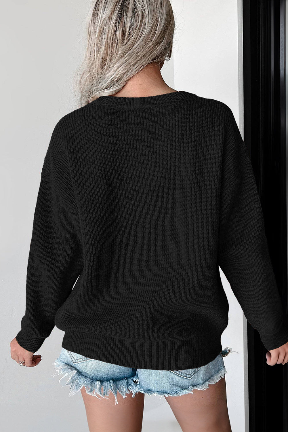 Hello Pumpkin Graphic Sweater | Black