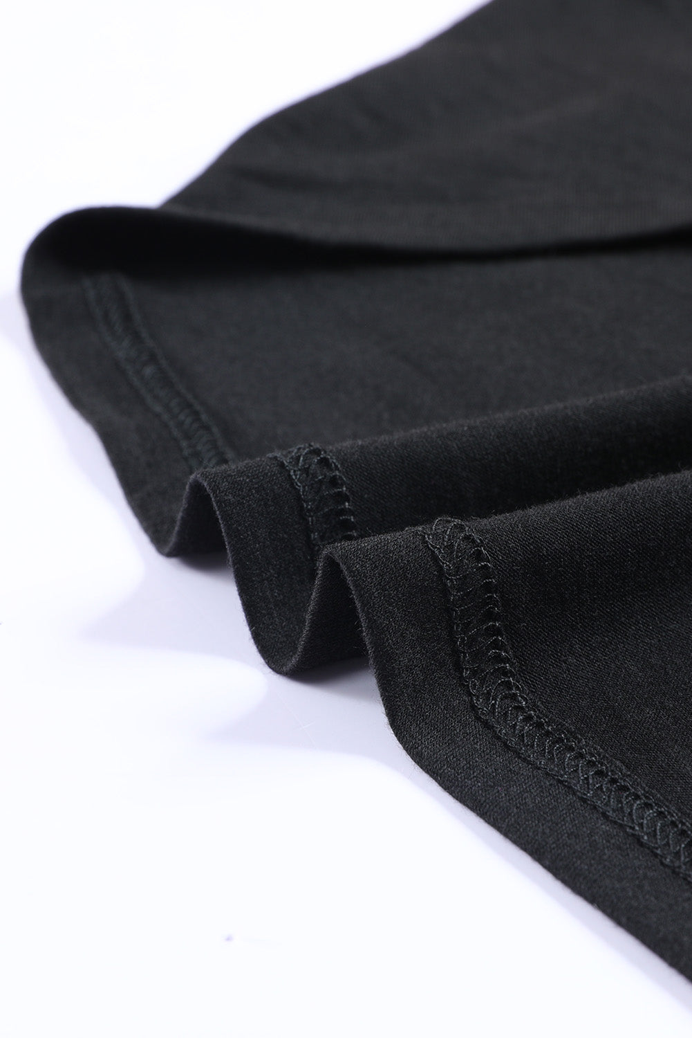 Solid Colour Crew Neck Tank Top | Black