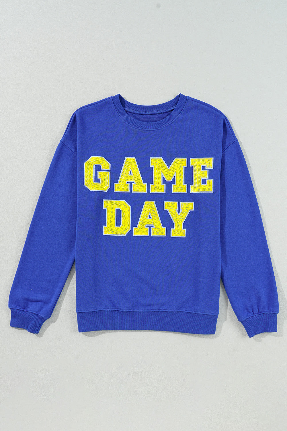 Game Day Crew Neck Graphic Pullover Sweatshirt | Dark Blue