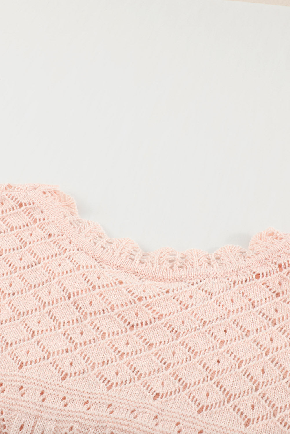 Solid Drop Shoulder Knit Sweater | Pink