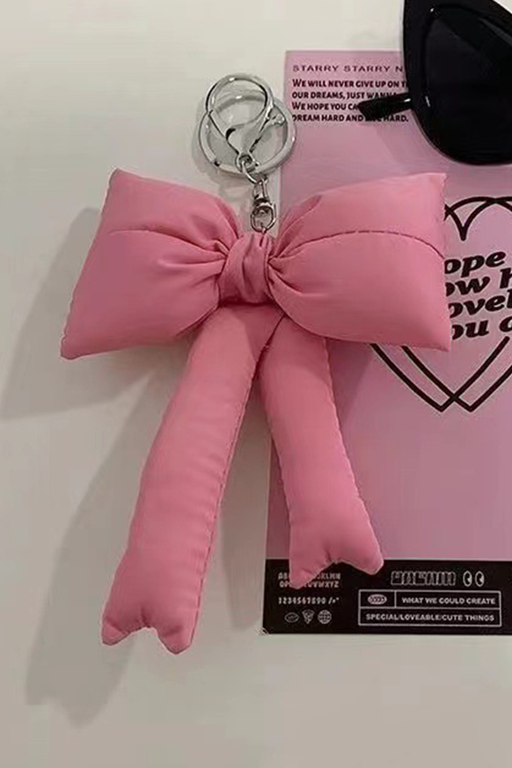 Cute 3D Bow Knot Keychain | Pink