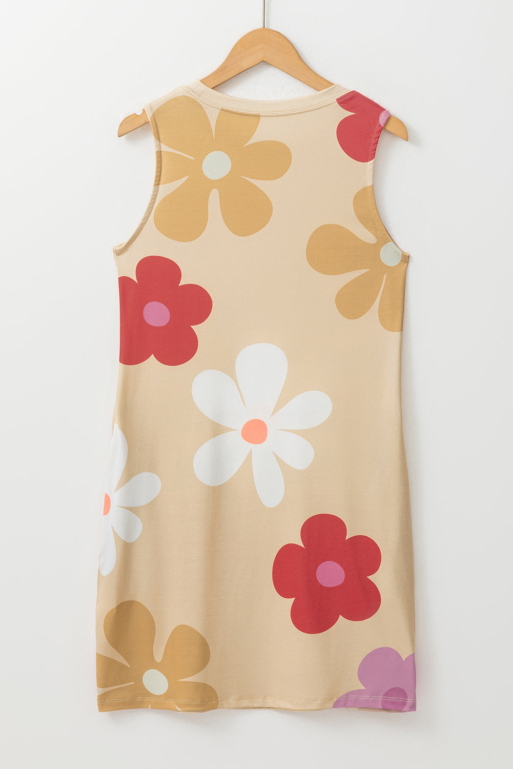 Daisy Flower Print Tank Dress | Apricot