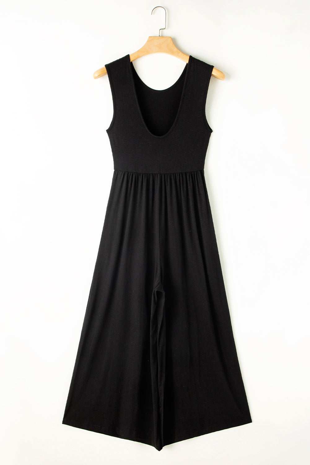 Open Back Wide Leg Jumpsuit | Black