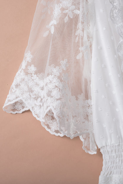 Luminous Dawn Lace Gown | White