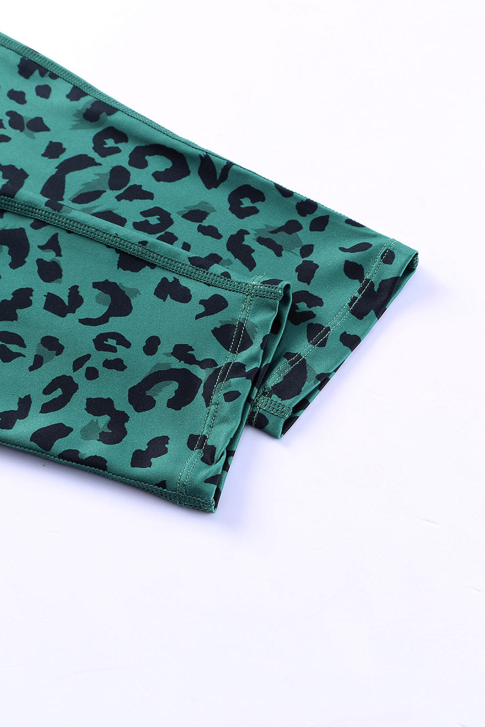 Classic Leopard Print Active Leggings | Green