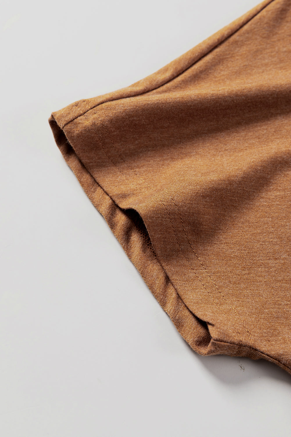 Asymmetric Cut Out Colourblock T Shirt | Brown