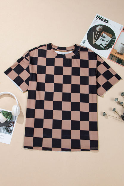 Checkmate Boyfriend Casual Tee | Light French Beige