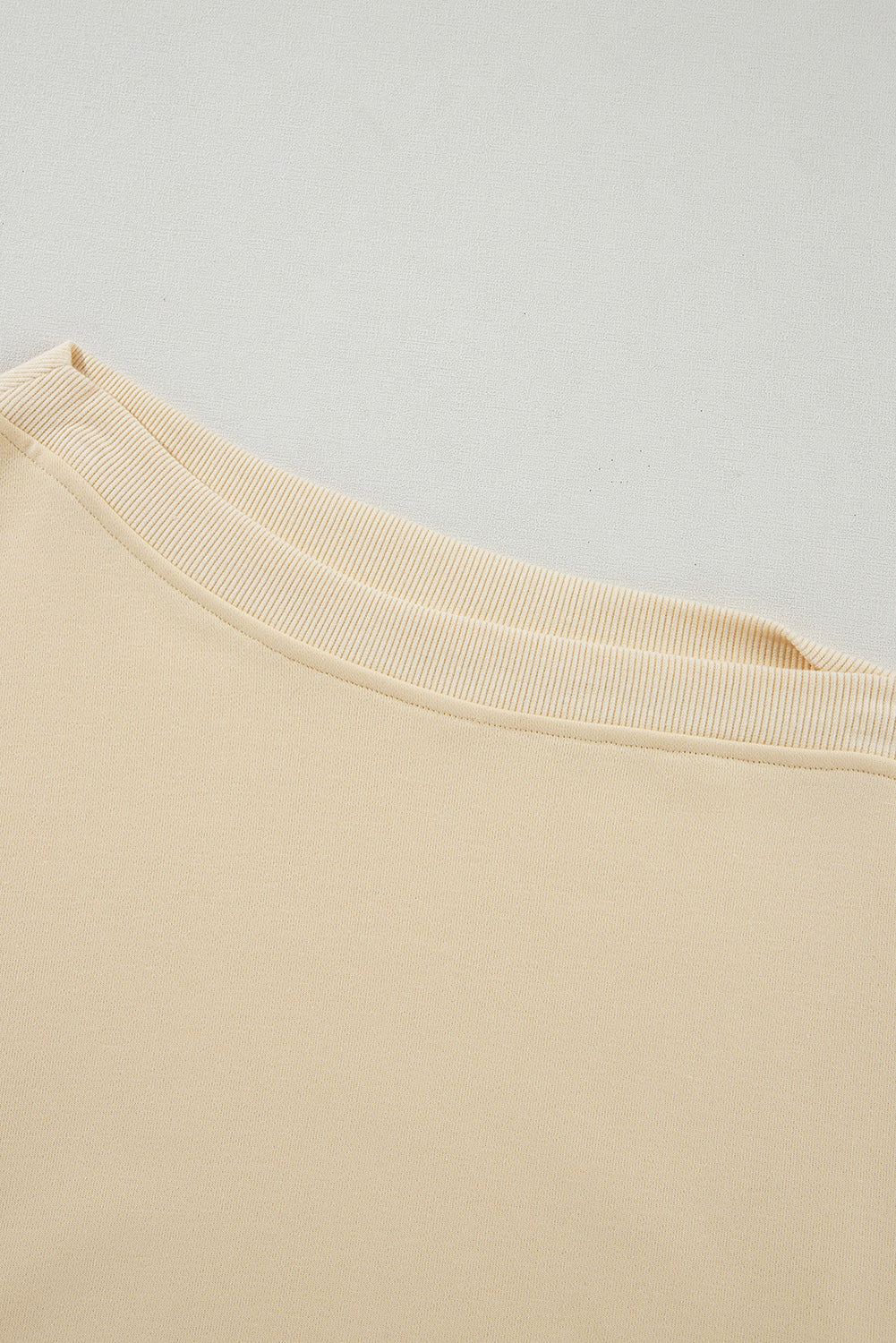 Buttoned Sleeve Dropped Shoulder Sweatshirt | Beige