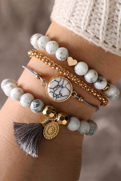 Marble Bracelet Set | Gray