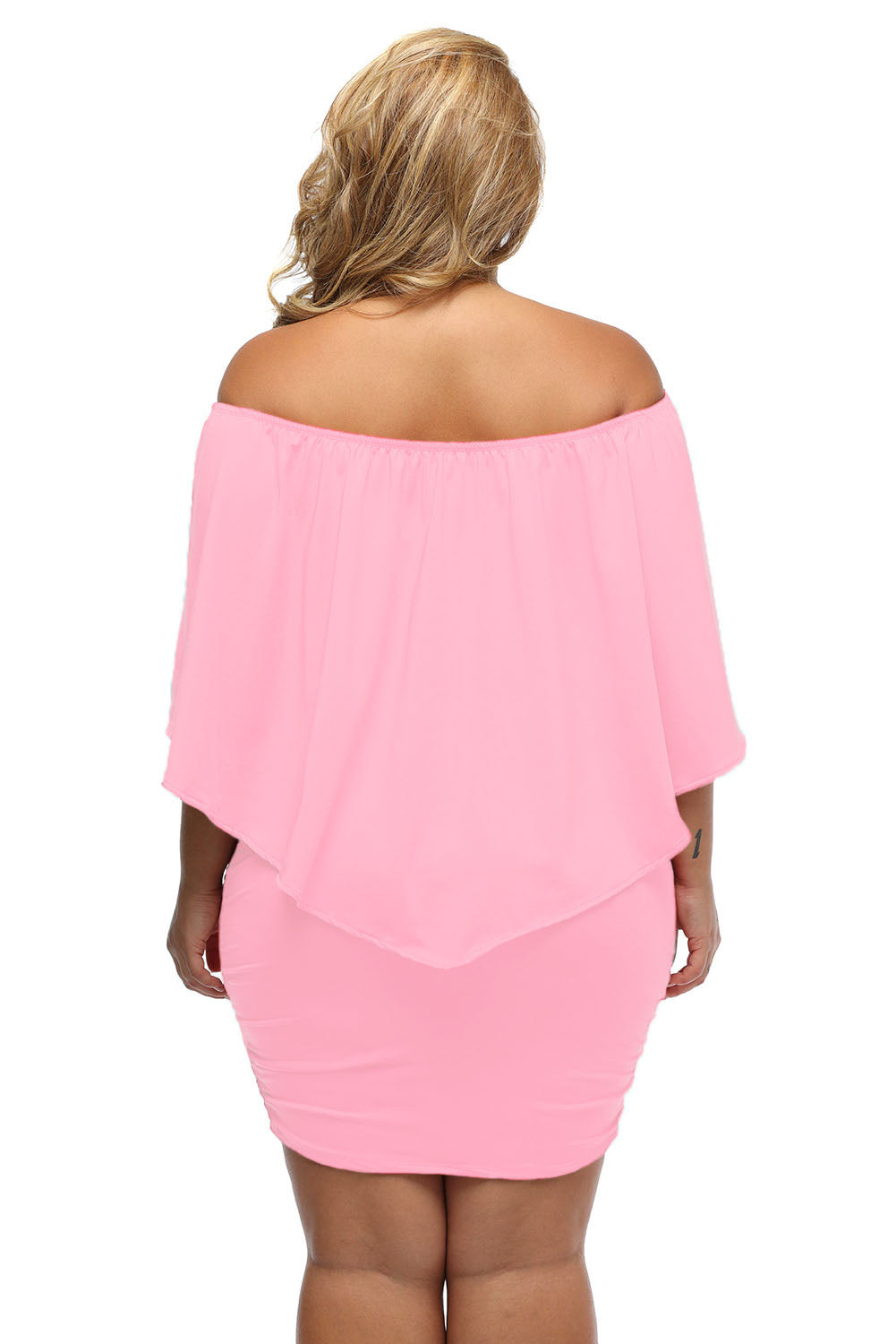 Multiple Dressing Layered  Mini Poncho Dress | Pink