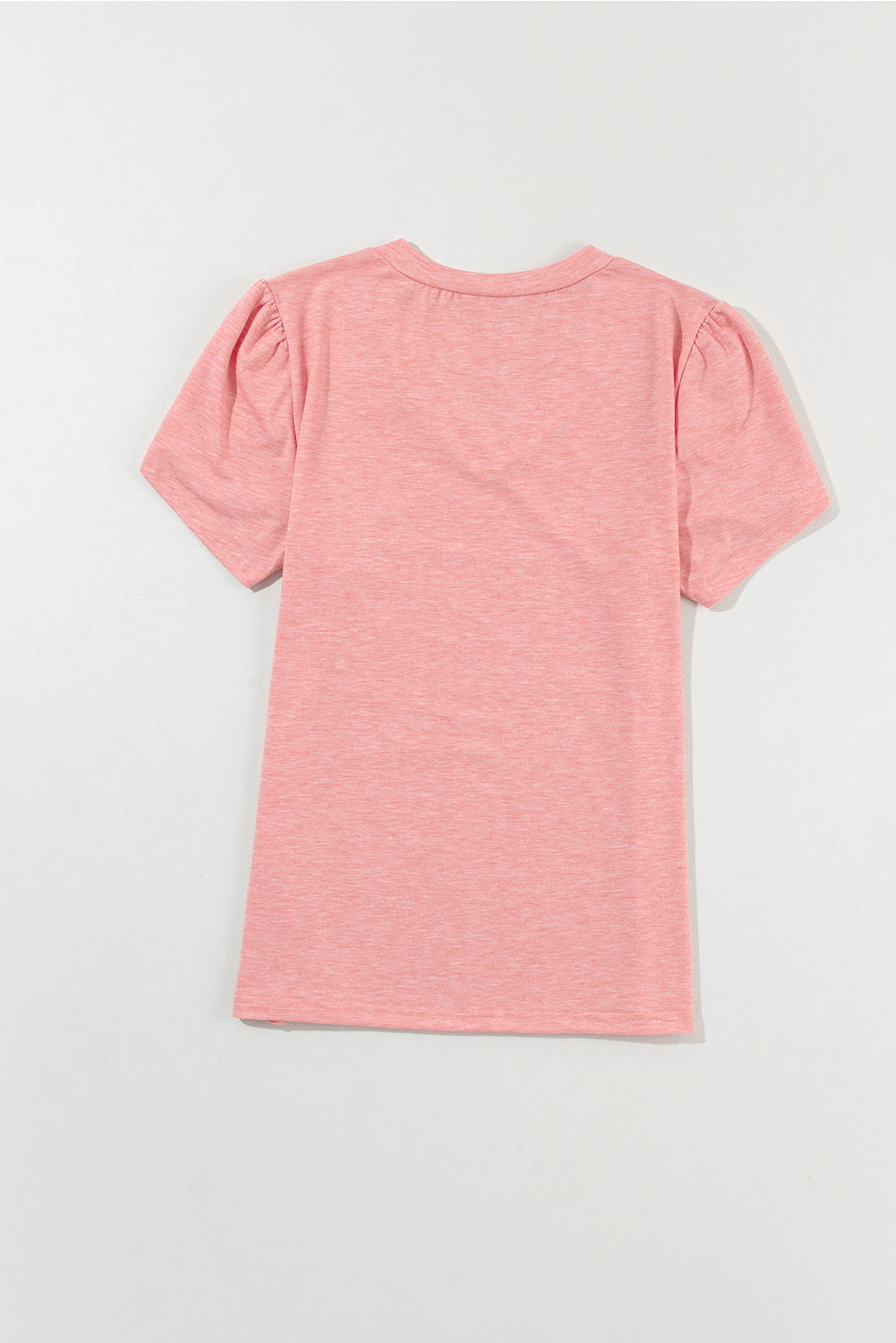 Fashion Petal Sleeve V Neck T Shirt | Rose Tan