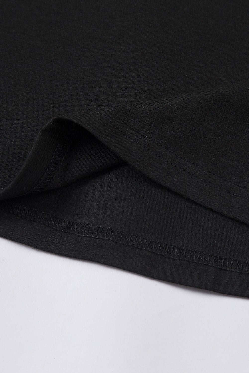 Solid Colour Crew Neck Tee | Black