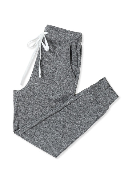 Drawstring Waist Pocketed Joggers | Gray