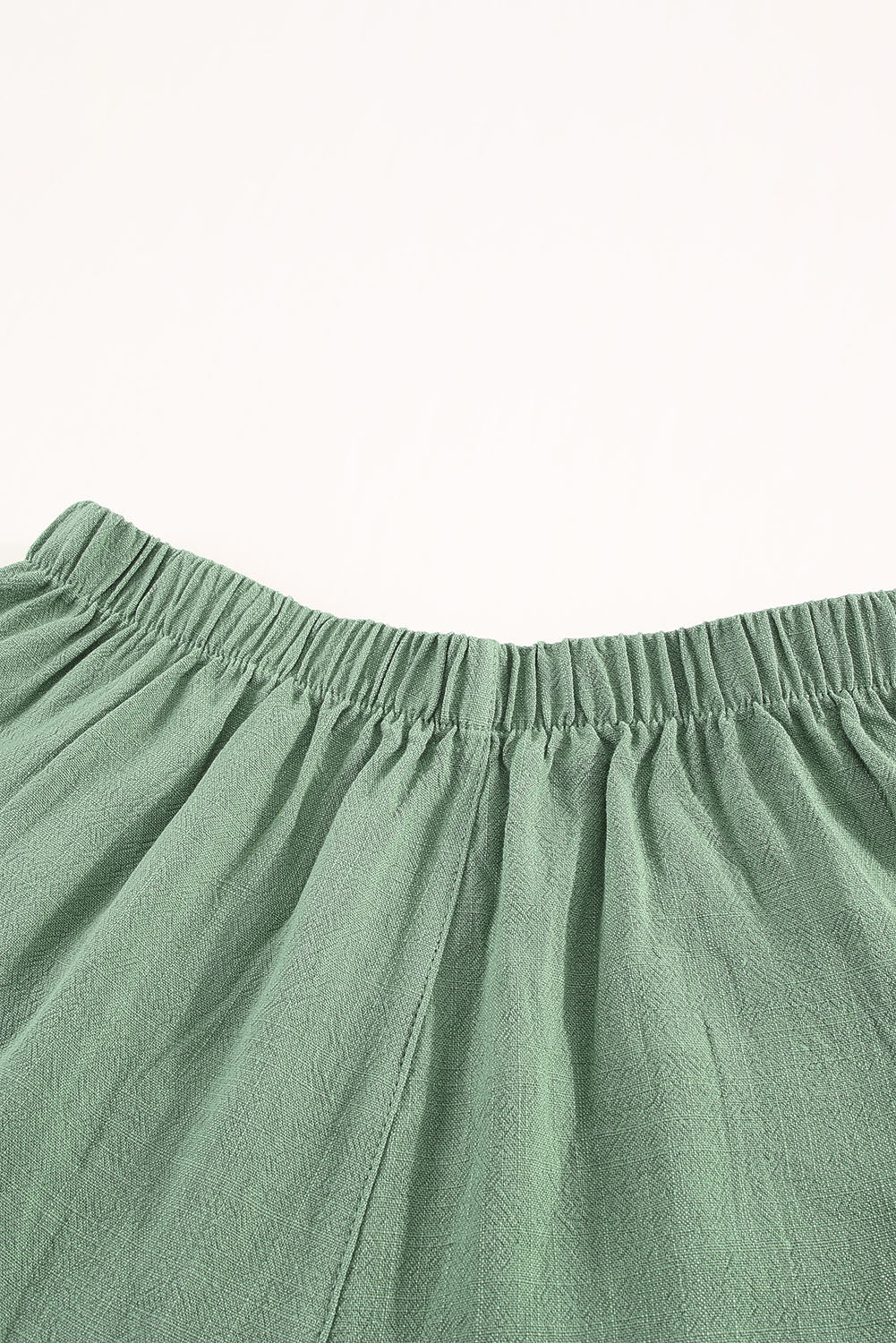 High Waist Pocketed Ruffle Shorts | Green