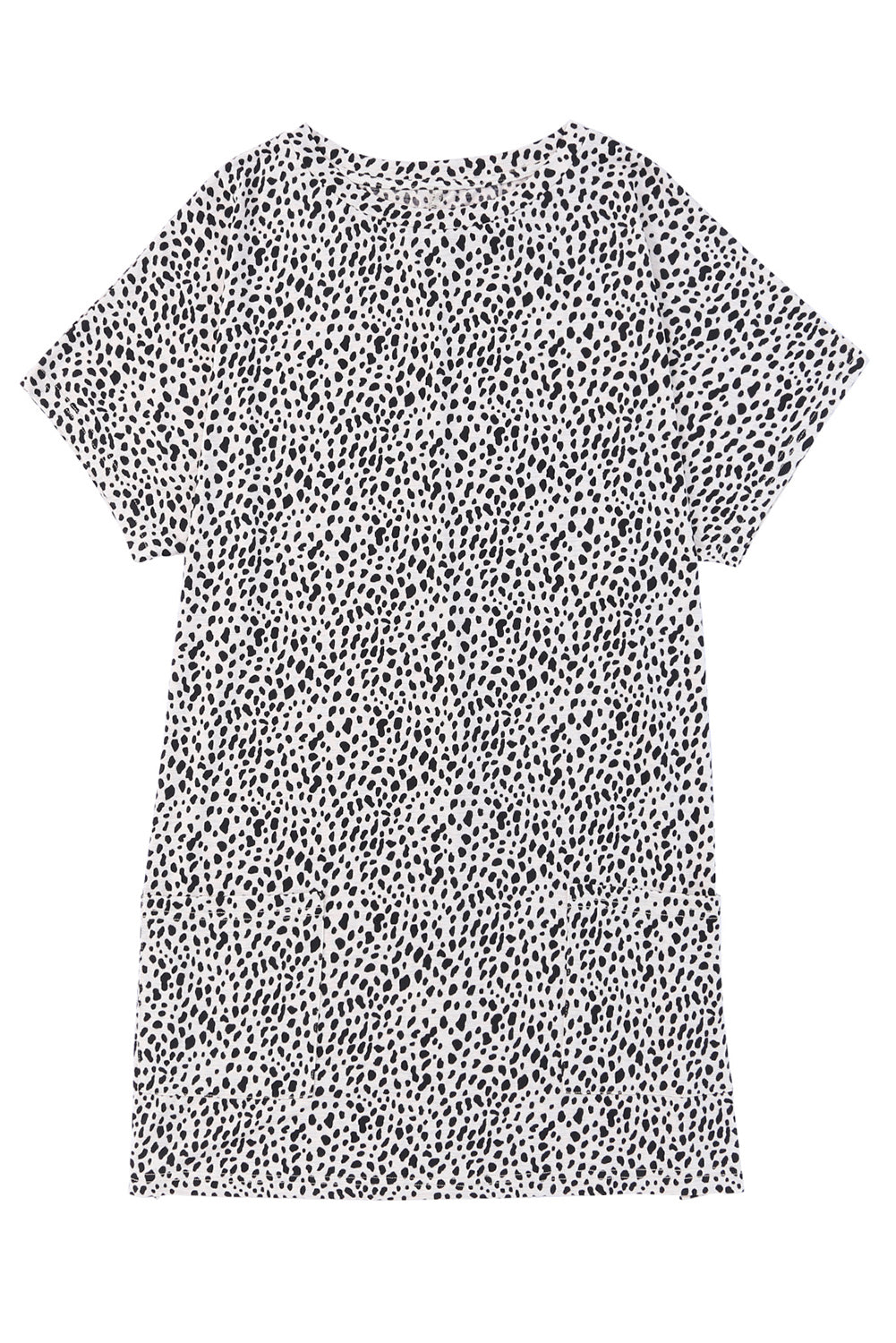 Print Side Pockets Tunic Top | Leopard