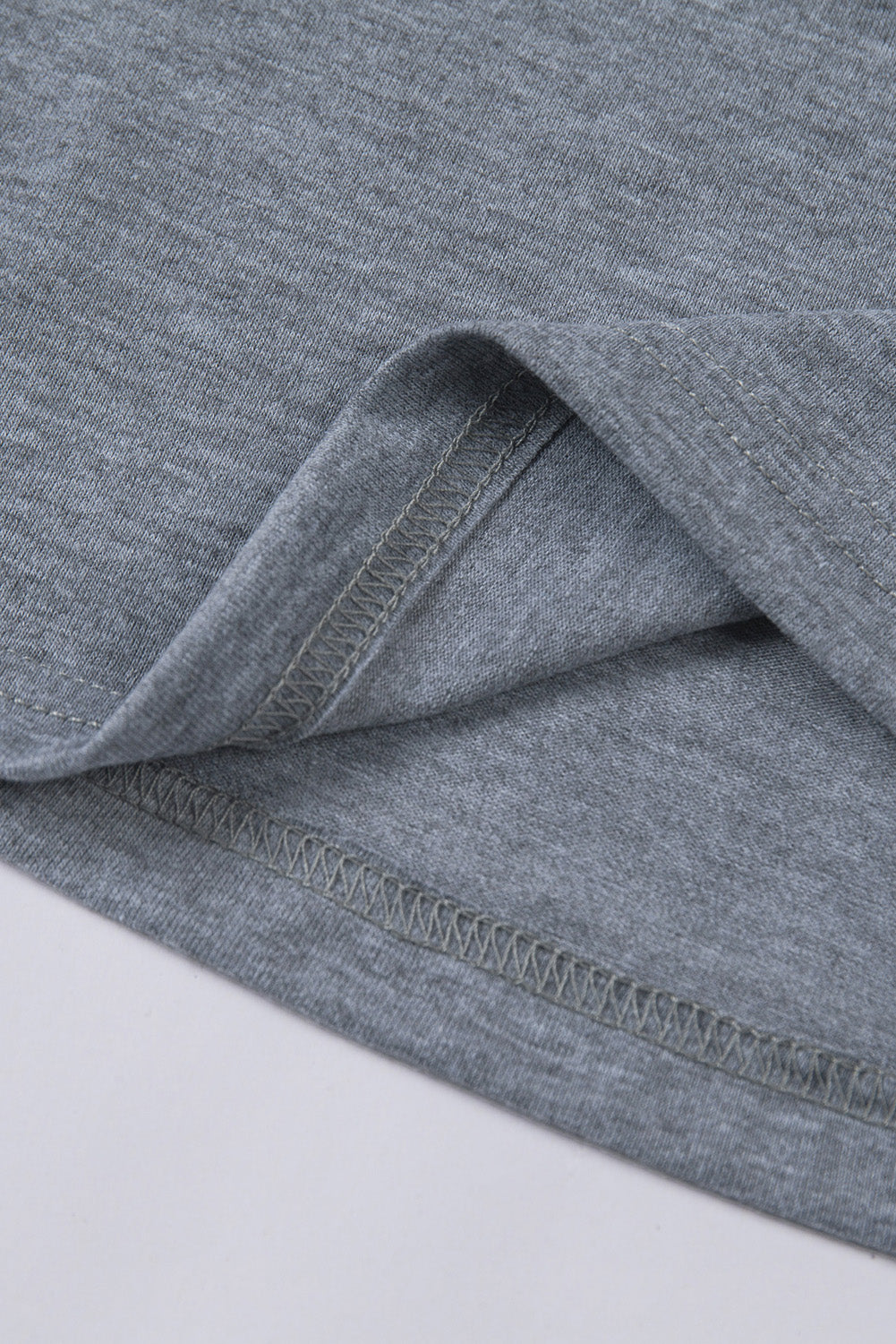 Solid Colour Crew Neck Tee | Gray