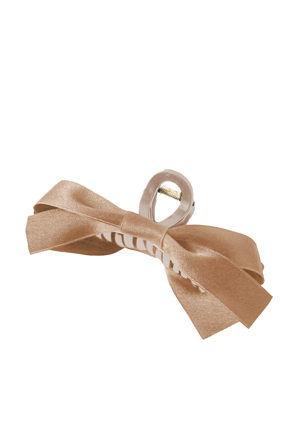 Bow Decor Large Hair Claw Clip | Light French Beige