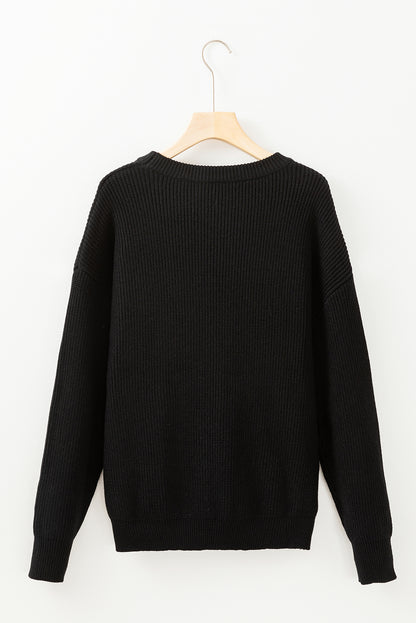 Hello Pumpkin Graphic Sweater | Black