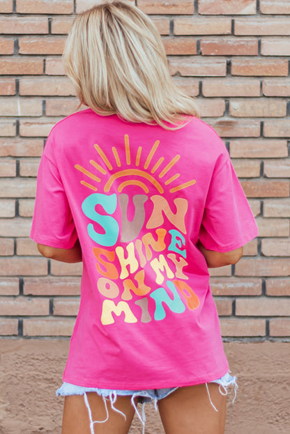 Sunshine On My Mind Graphic Tee | Bright Pink