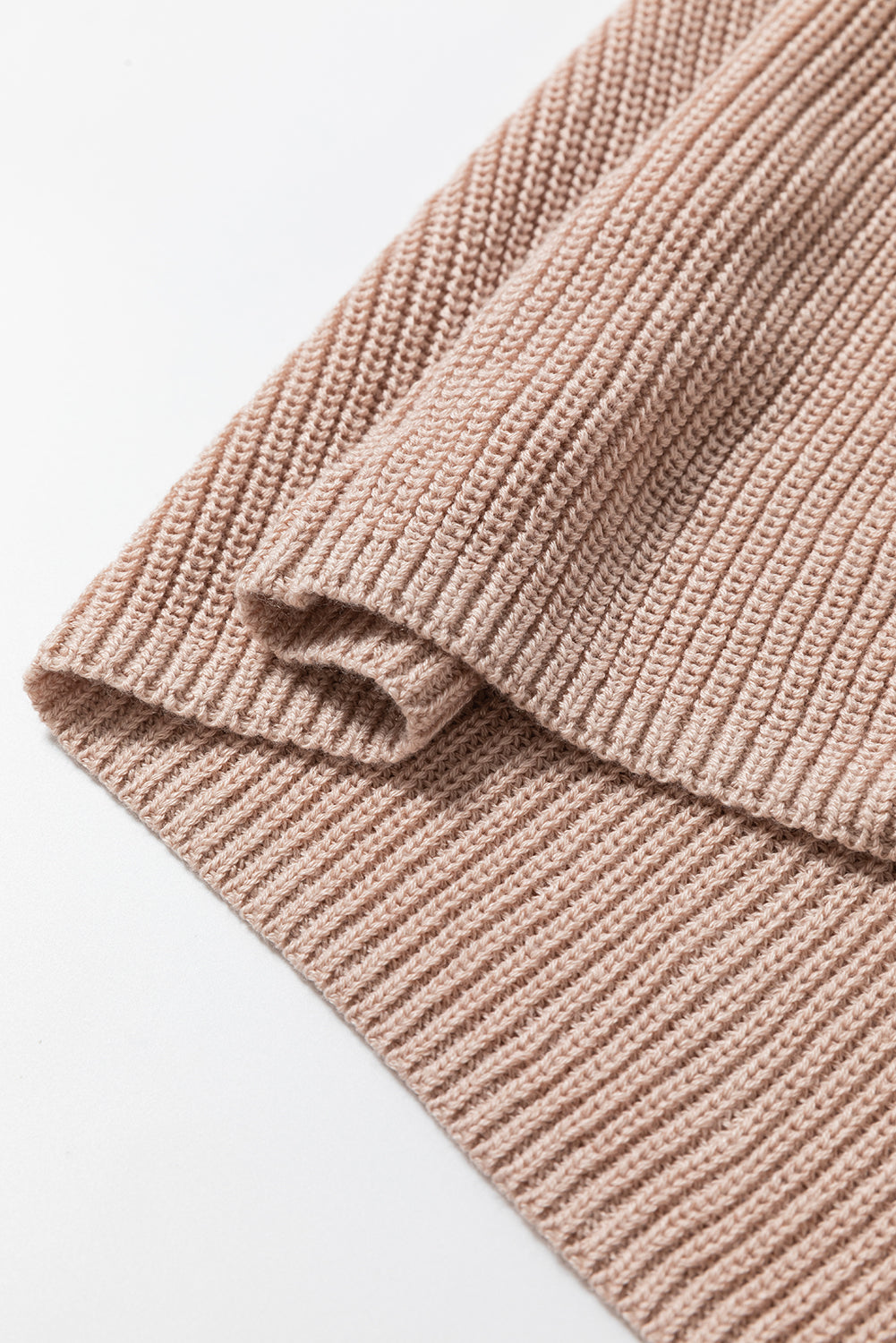 Solid Colour Turtleneck Knit Tank Top | Oatmeal