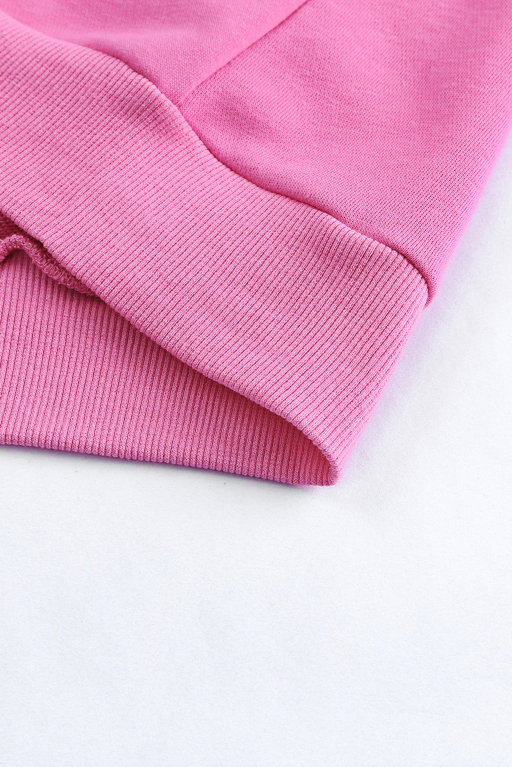 Solid Ripped Hooded Sweatshirt With Kangaroo Pocket | Pink