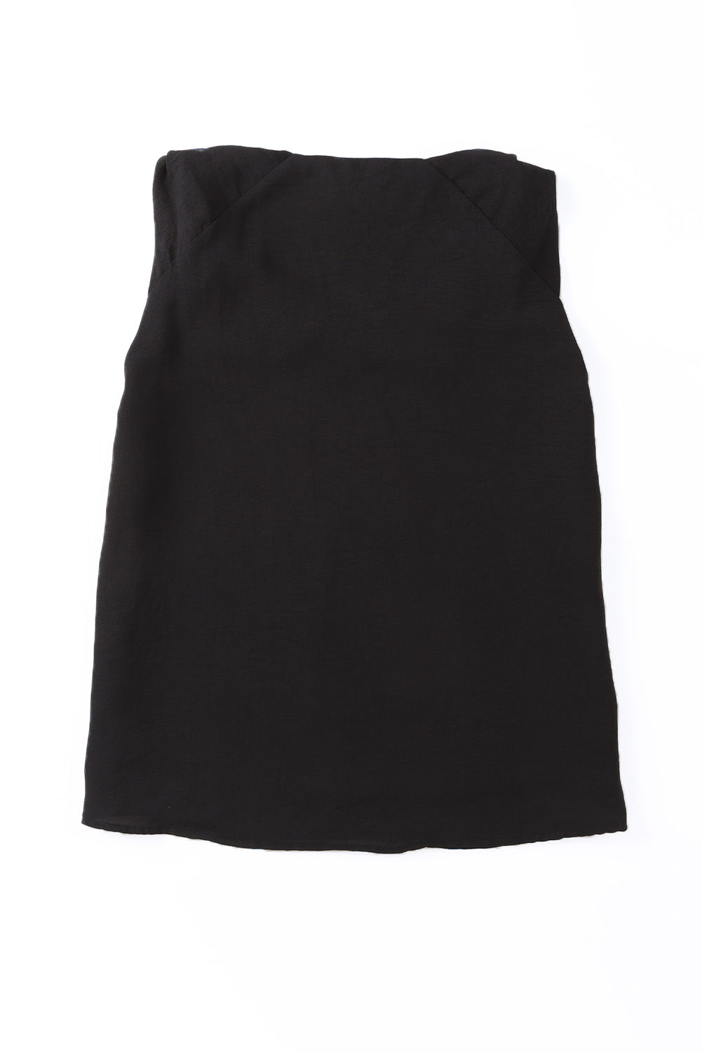 V Neck Knotted Shoulder Vest | Black