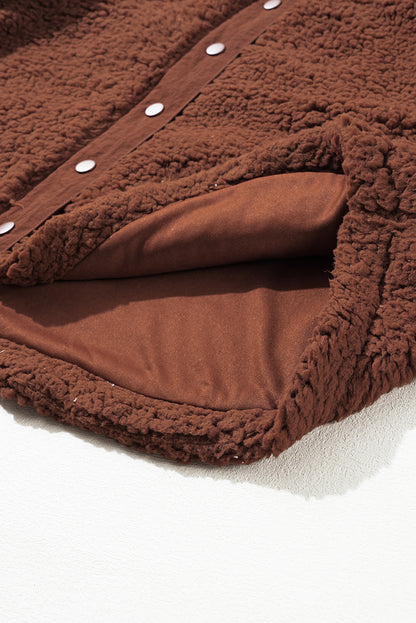 Faux Shearling Teddy Bear Jacket | Red Clay