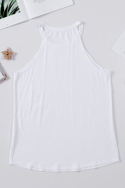 Chenille America Graphic Tank Top | White