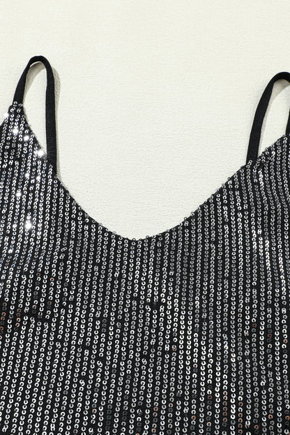 Sequin Tank Top | Gray