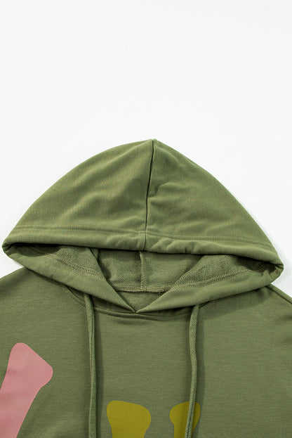 Love Letter Graphic Drop Shoulder Oversize Hoodie | Mist Green