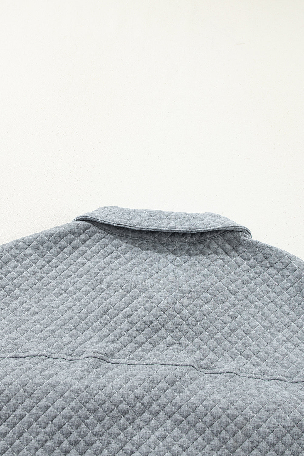 Plus Size Quilted Pattern Shacket | Gray