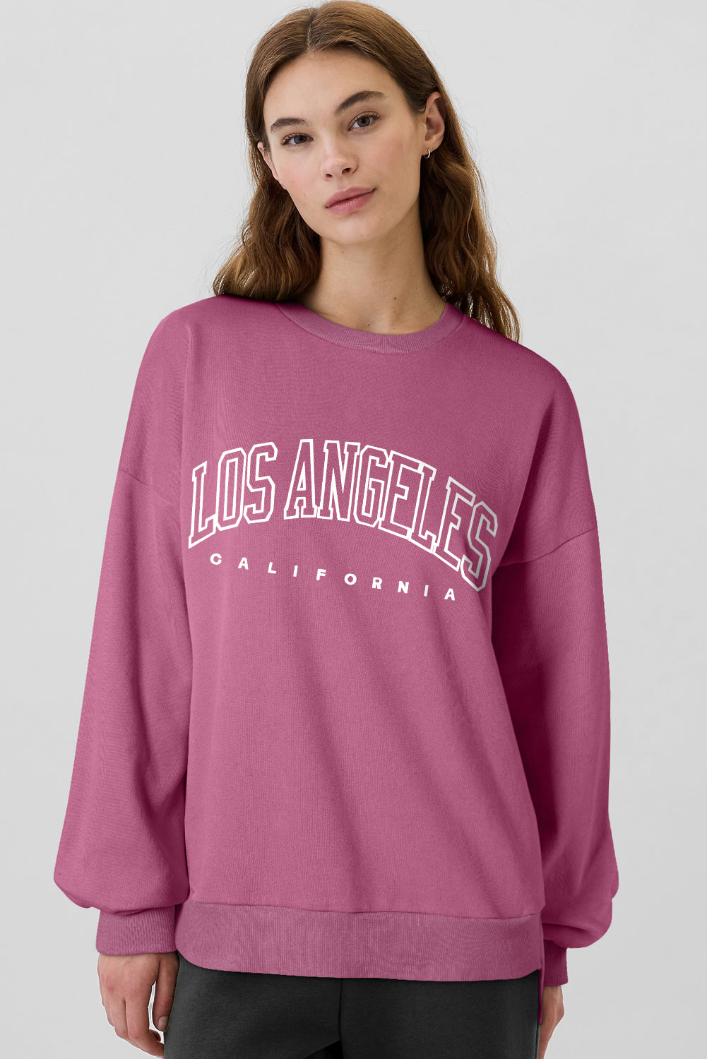 Los Angeles California Graphic Drop Shoulder Sweatshirt | Valerian