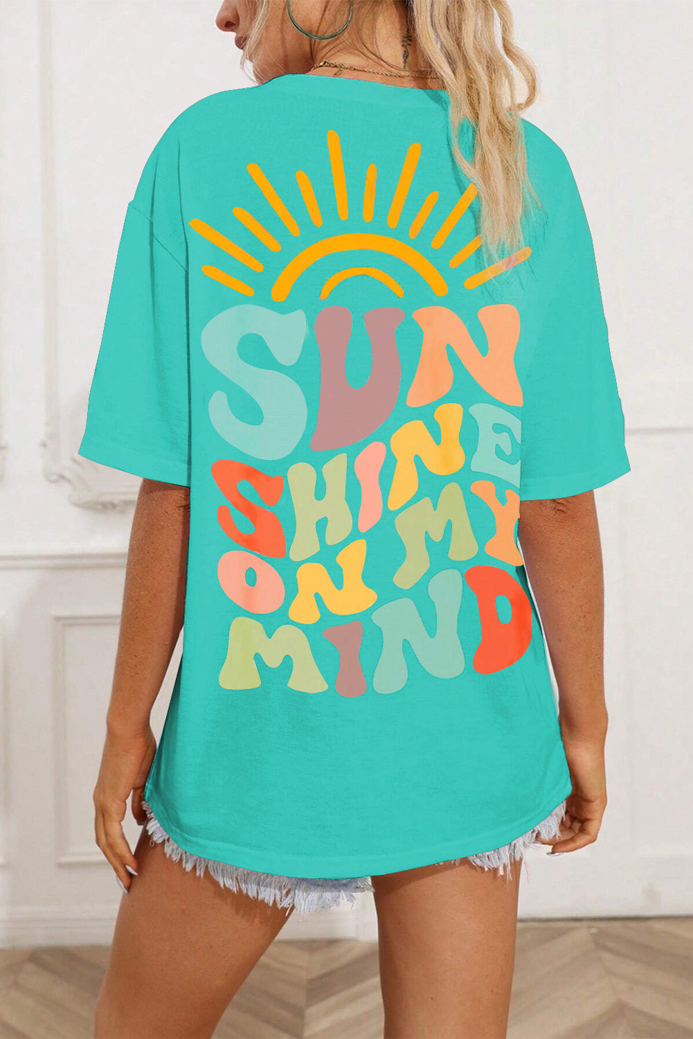 Mint Green SUNSHINE ON MY MIND Graphic Tee