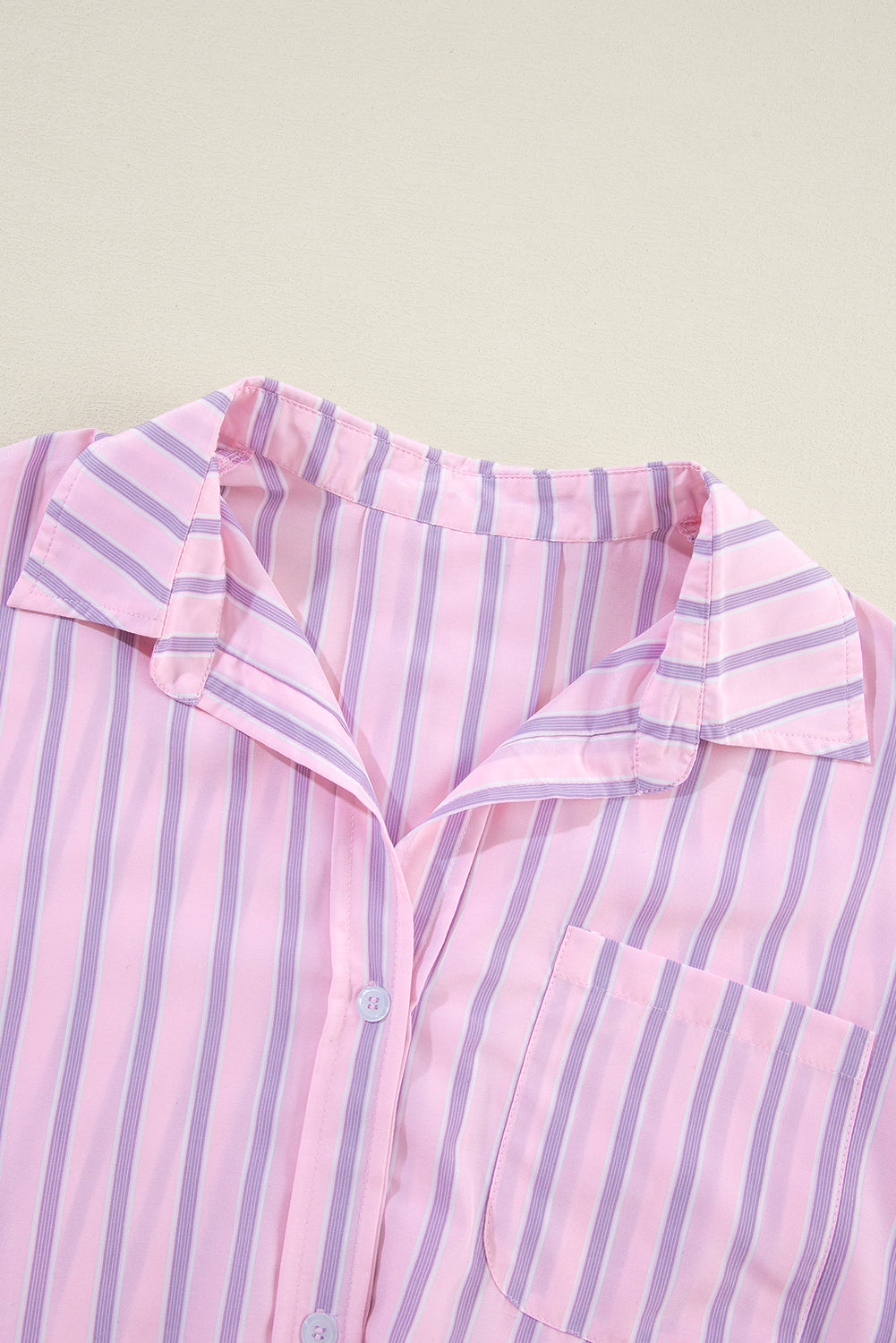 Chest Pocket Casual Shirt | Pink Stripe