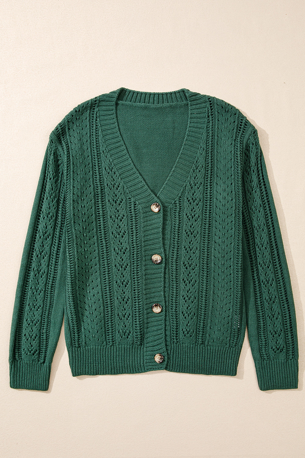 Open Knit Drop Shoulder Sweater Cardigan | Canton