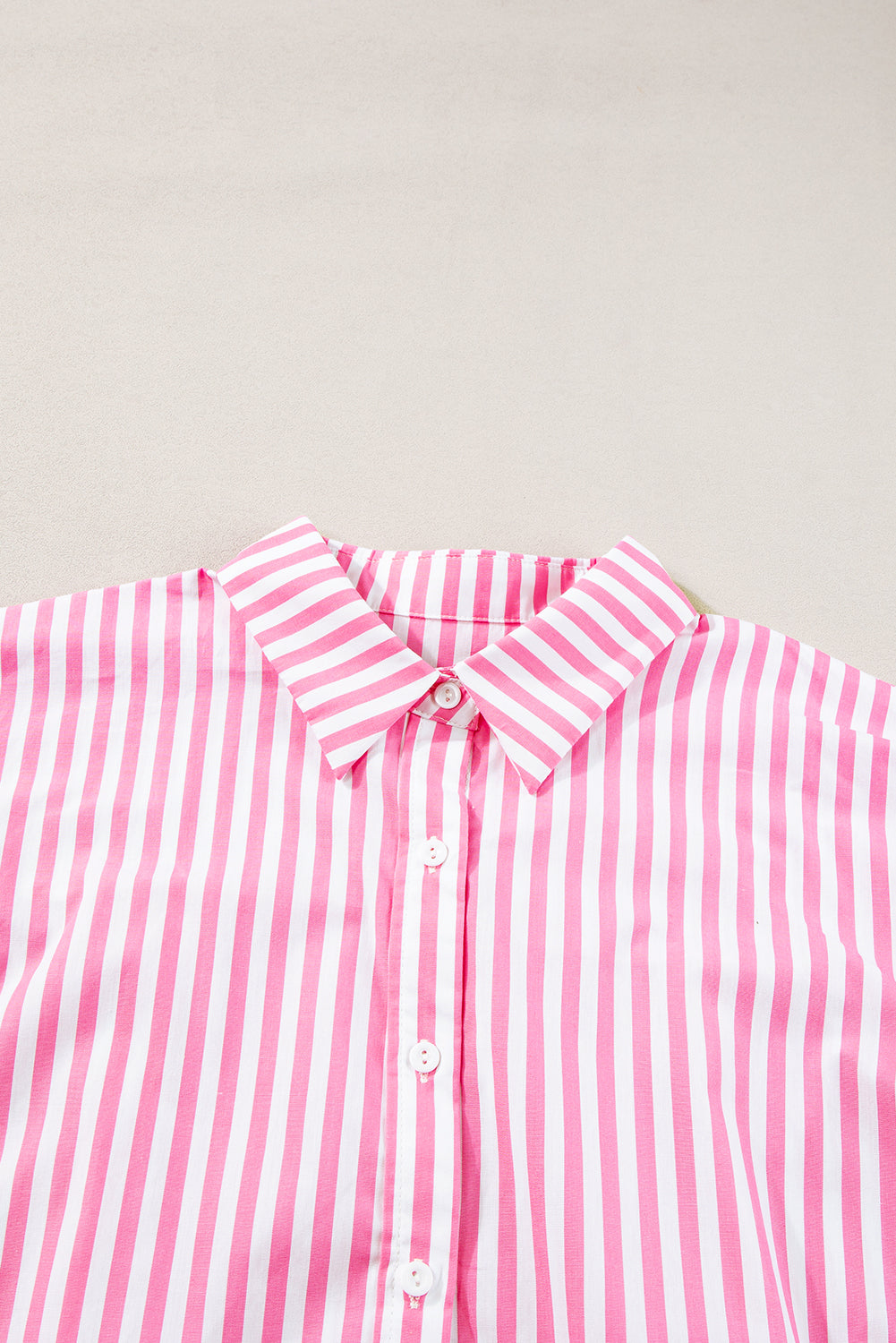 Dolman Sleeve Oversize Shirt | Pink Stripe