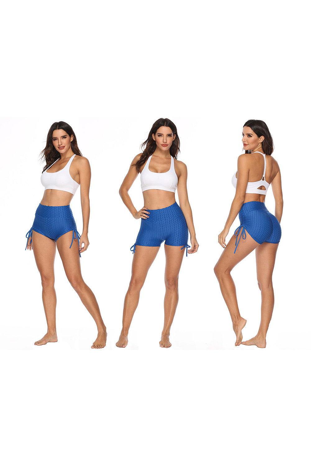 Butt Lifting High Waist Yoga Shorts | Blue