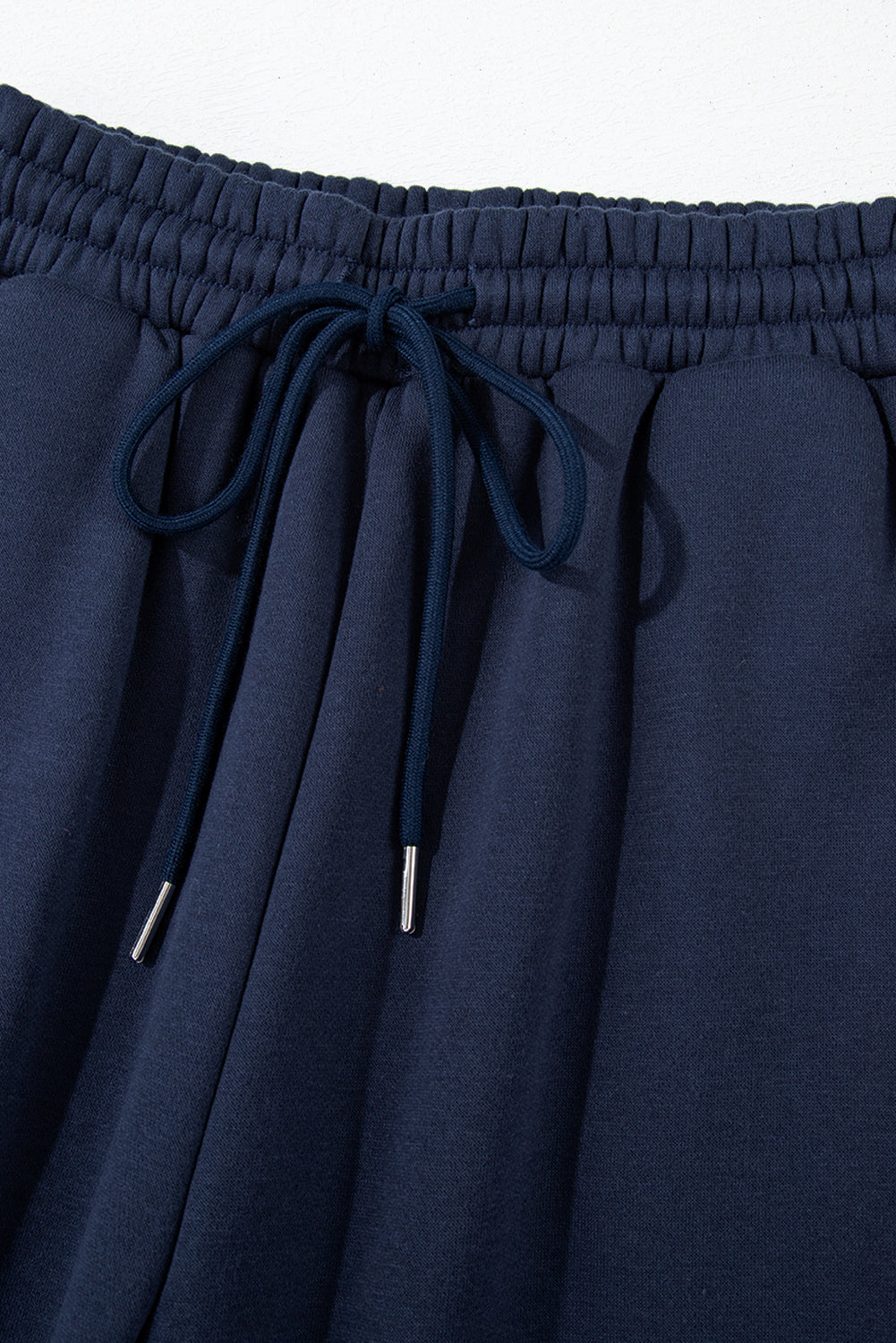 Fold Down Collar Pullover And Joggers Tracksuit | Navy Blue