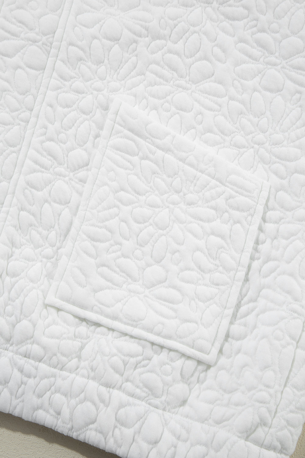 Floral Quilted Jacket | White