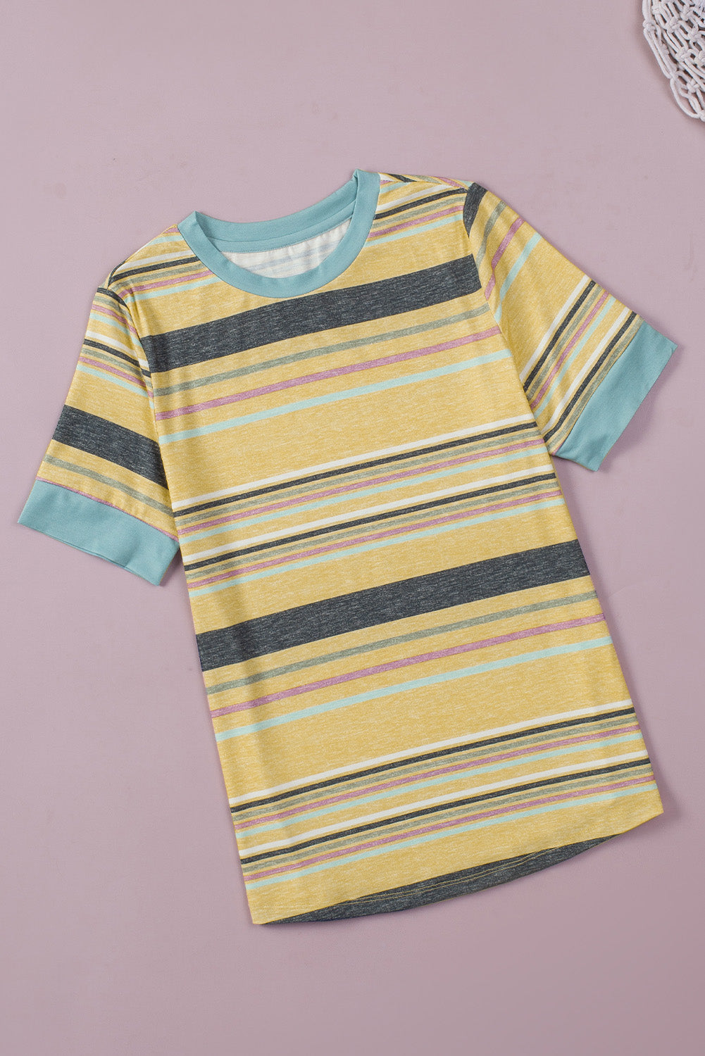 Multicolour s Crew Neck T Shirt | Stripe