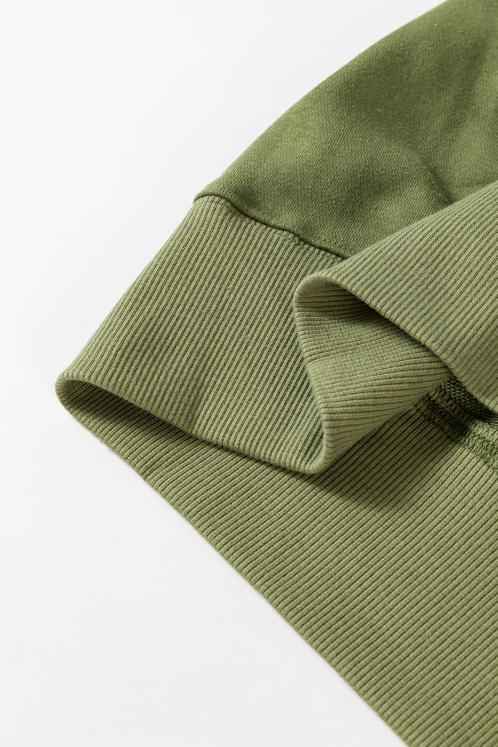 Drop Shoulder Crisscross Stitching Pocketed Loose Sweatshirt | Vineyard Green