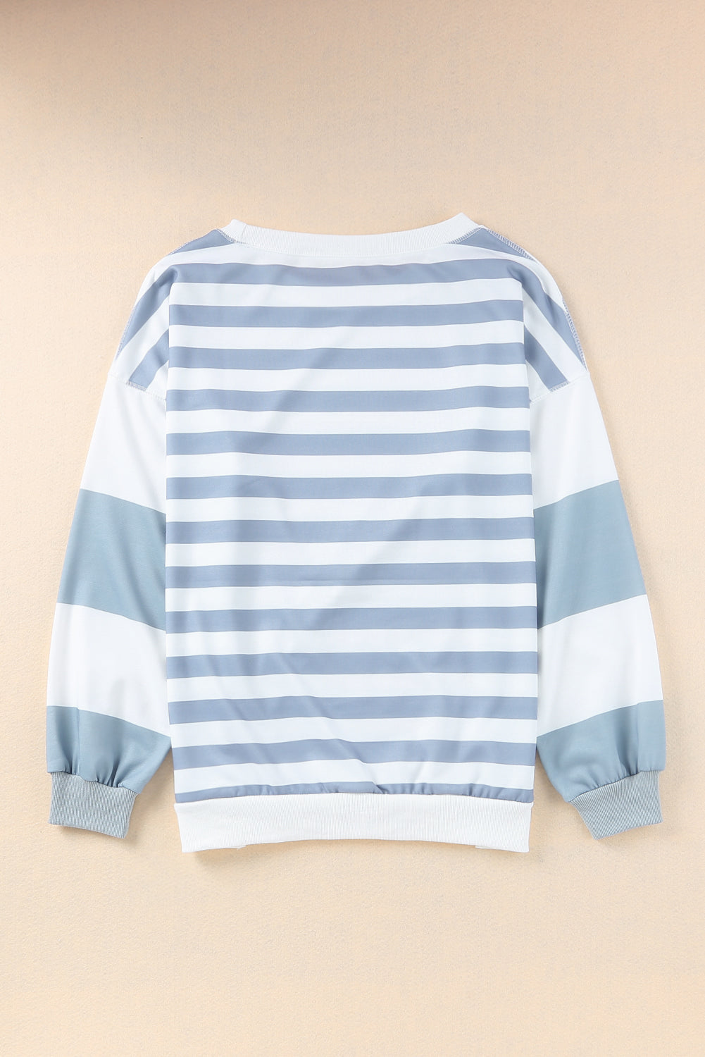 Sequined Rugby Football Pattern Pullover Sweatshirt | Stripe