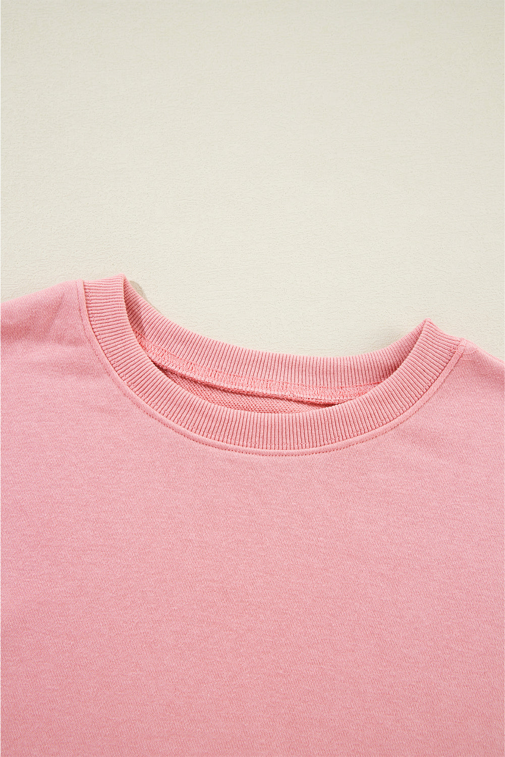 Solid Classic Crewneck Pullover Sweatshirt | Pink