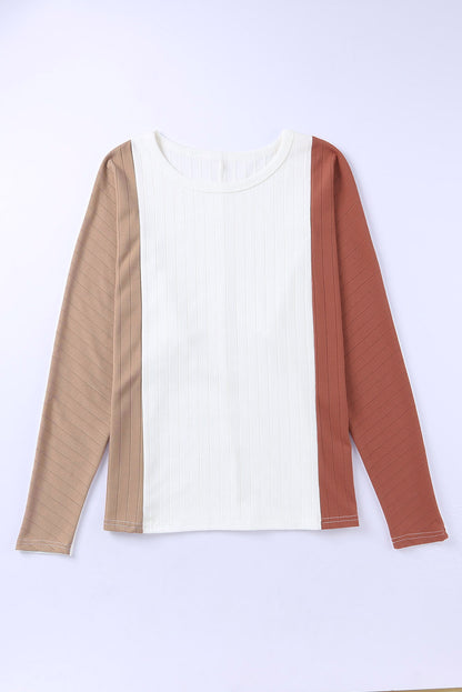 Colourblock Dolman Knit Top | Apricot